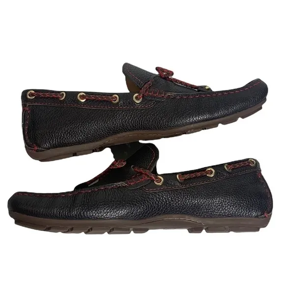 - NWOB Marc Joseph Brown Red Cypress Hill Braided Leather Driving Moc