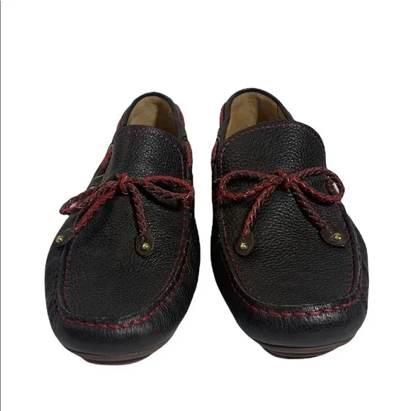 - NWOB Marc Joseph Brown Red Cypress Hill Braided Leather Driving Moc