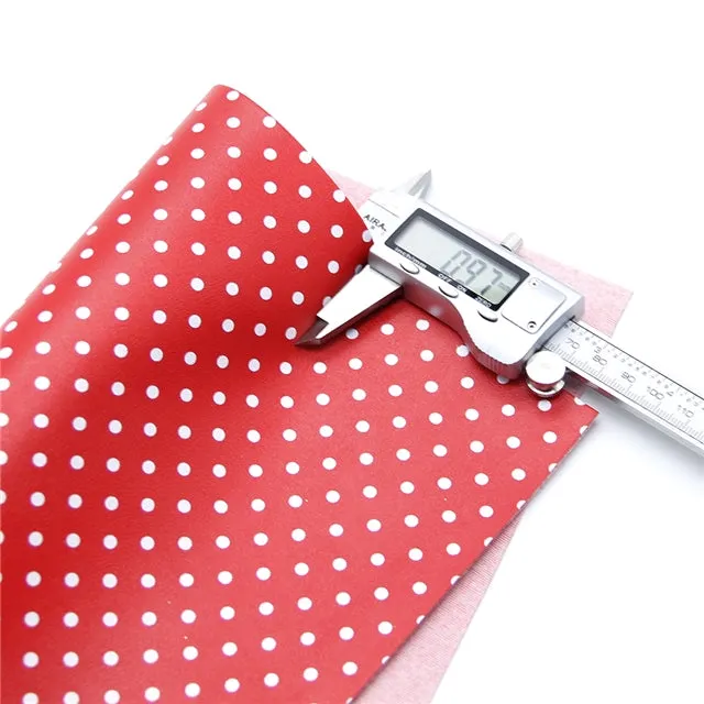 ⋅ Pink & White Polka Dots ⋅ Smooth Vegan Faux Leather