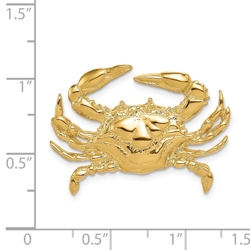 14k Blue Crab Slide