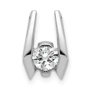 14k White Gold 4.75mm A Diamond Slide