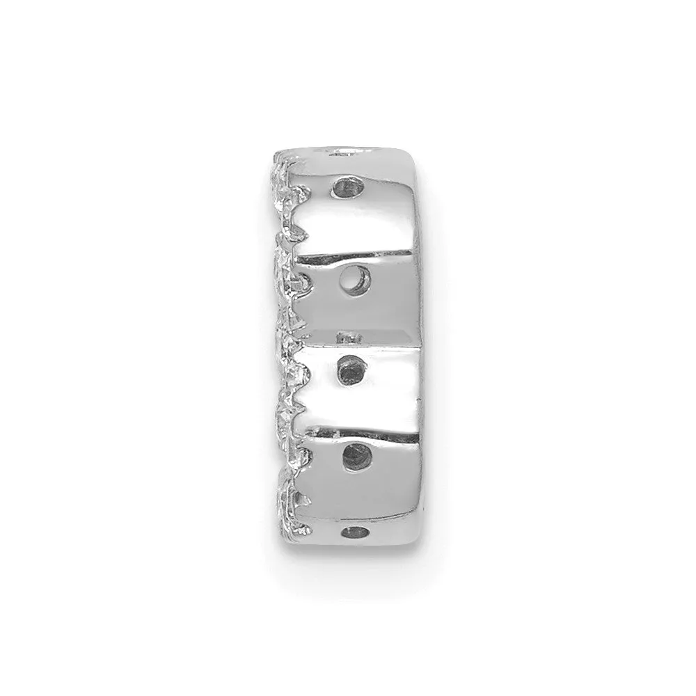 14k White Gold White Gold Diamond Letter B Initial Charm