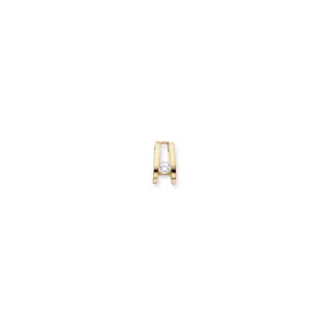 14k Yellow Gold Polished Completed Fits up to 6mm & 8mm Fancy Moissanite Slide