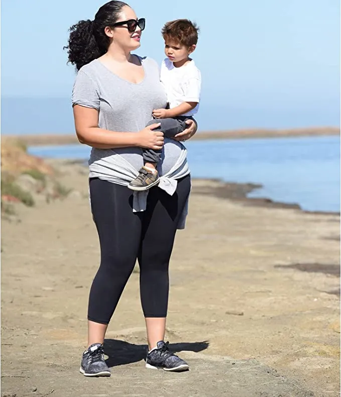 2 Pack Plus Size Capri Leggings for Women