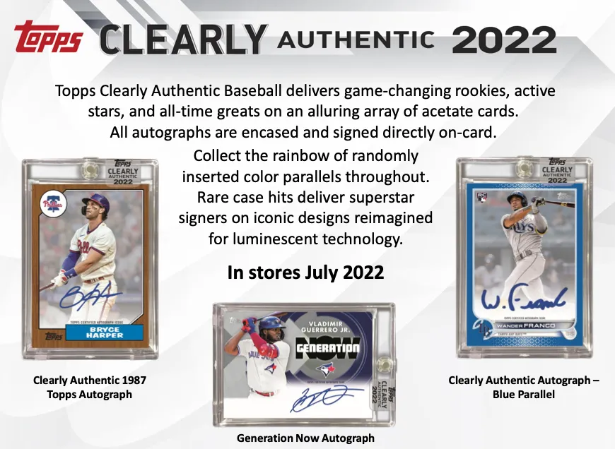 2022 Topps Clearly Authentic Baseball Hobby Box