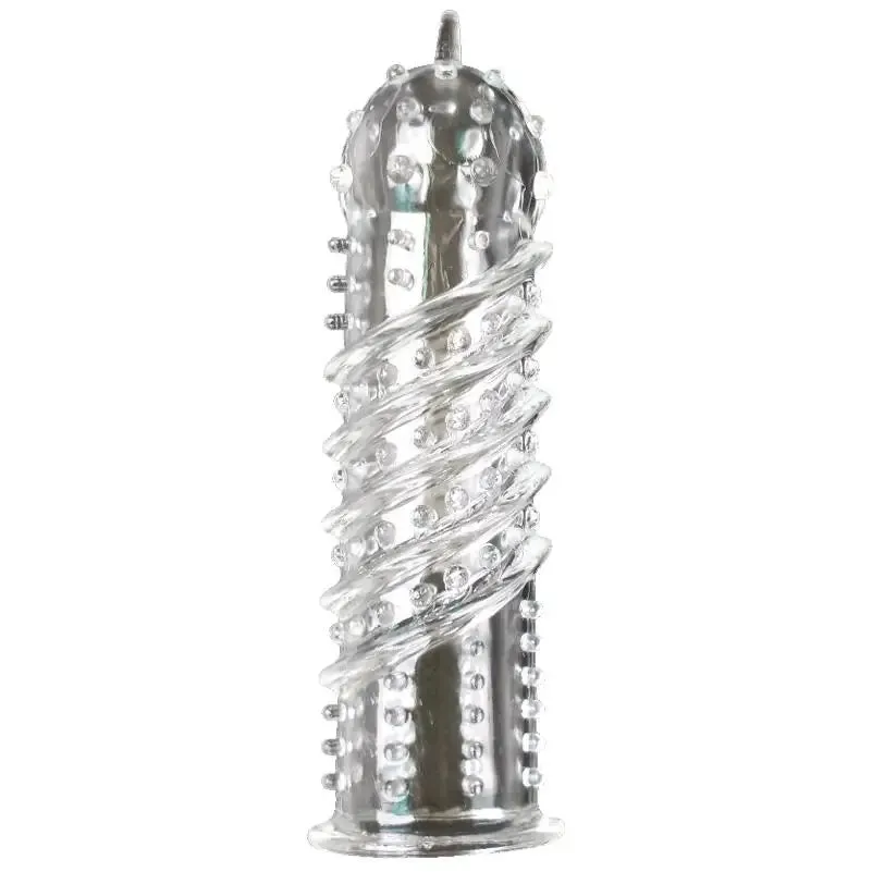 6-inch Stretchy Clear Textured Penis Cock Sleeve