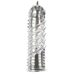 6-inch Stretchy Clear Textured Penis Cock Sleeve