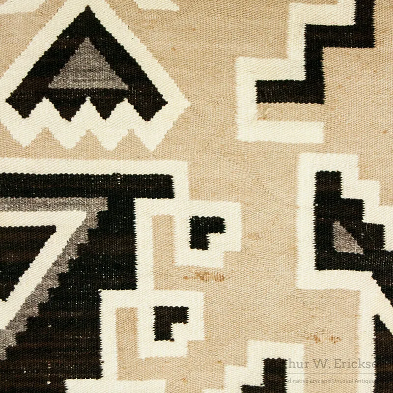 90 Year old Two Grey Hills Navajo Rug