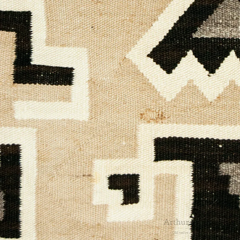 90 Year old Two Grey Hills Navajo Rug