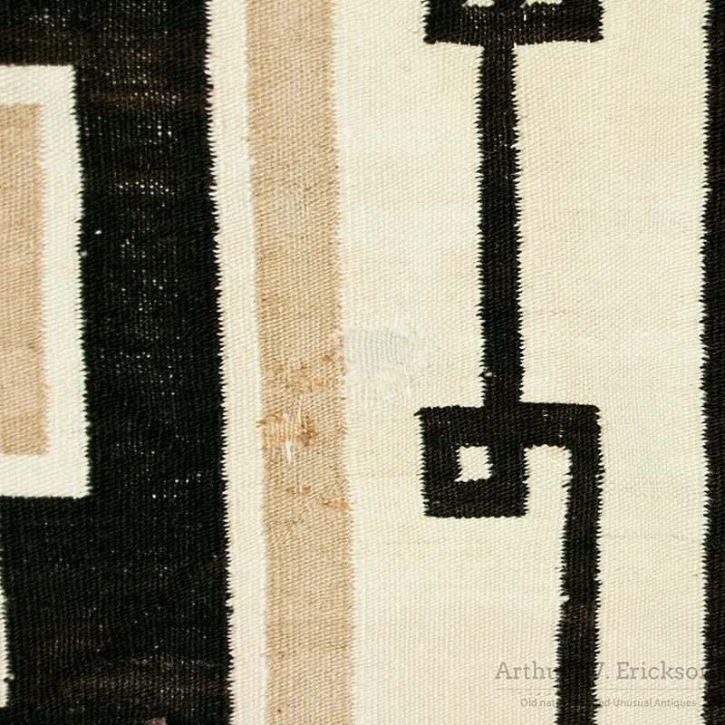 90 Year old Two Grey Hills Navajo Rug