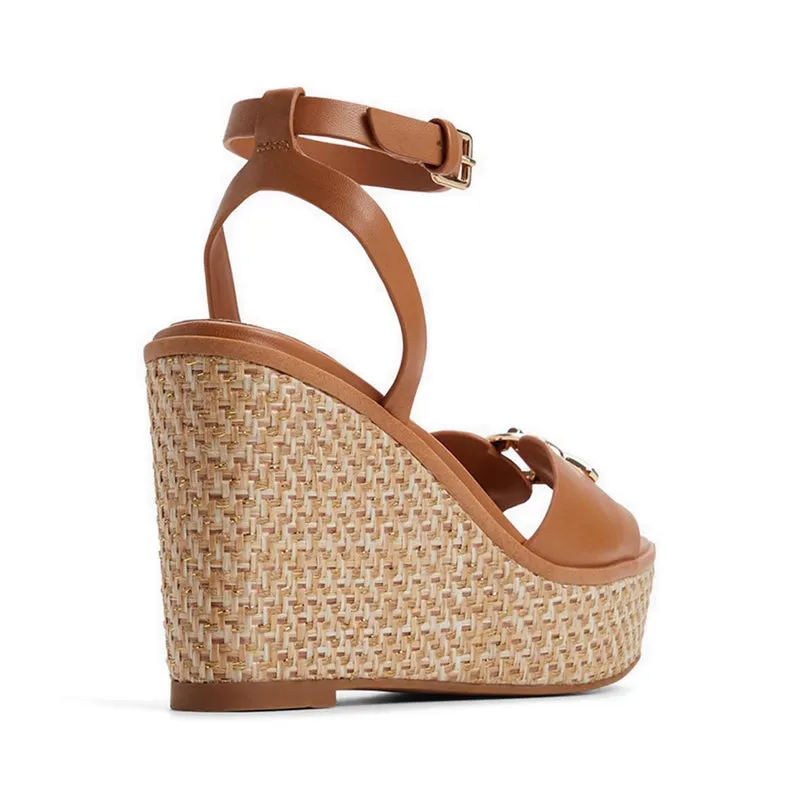Aldo Ybylin Women's Wedge Sandals - Medium Brown