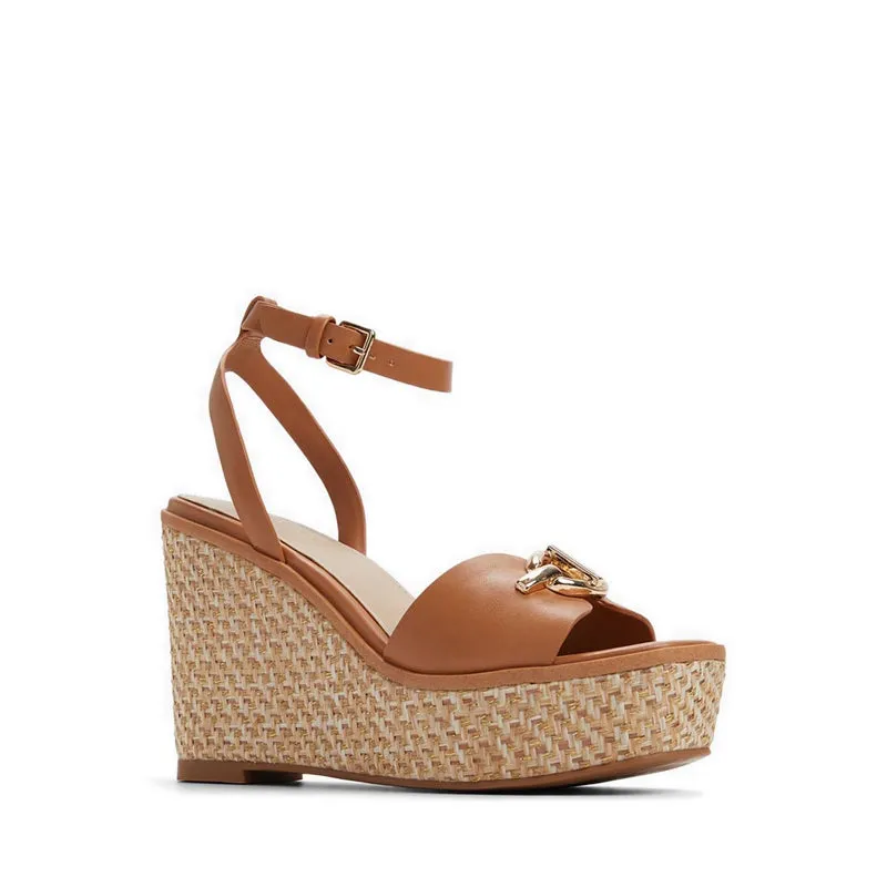 Aldo Ybylin Women's Wedge Sandals - Medium Brown