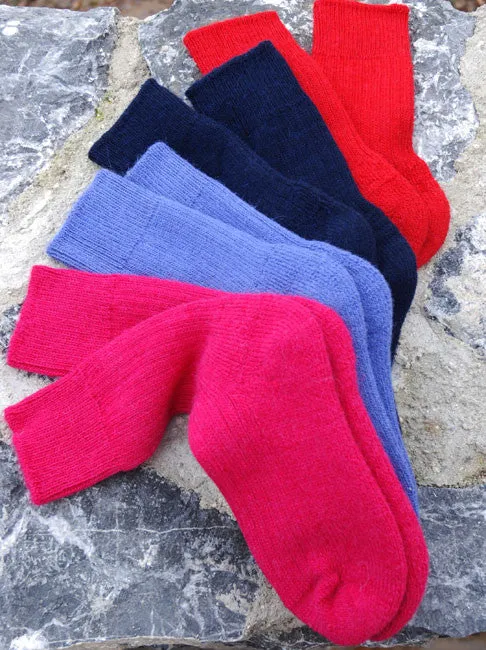 Alpaca Ribbed Socks For Children