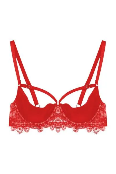 Anaise Quarter Cup Bra - Red -