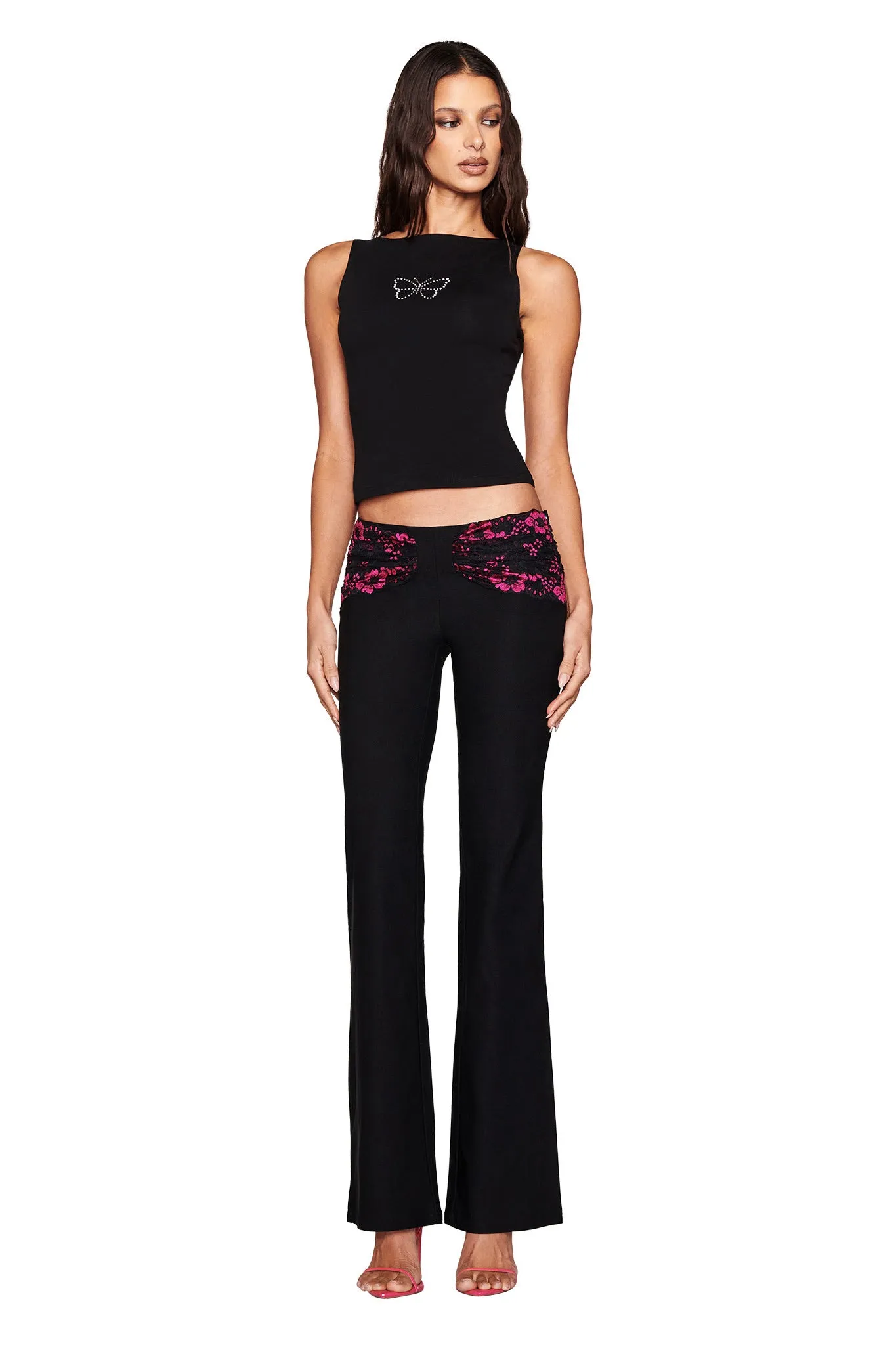 ANGELINA PANT - BLACK : LACE