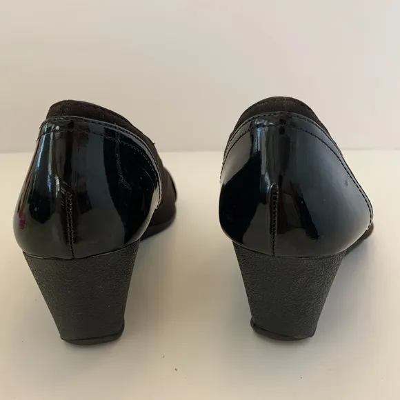 Anne Klein Sport “Tamarow” Black Fabric Wedge 6M