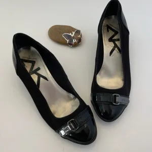 Anne Klein Sport “Tamarow” Black Fabric Wedge 6M
