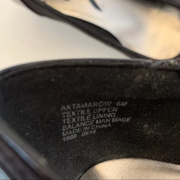 Anne Klein Sport “Tamarow” Black Fabric Wedge 6M