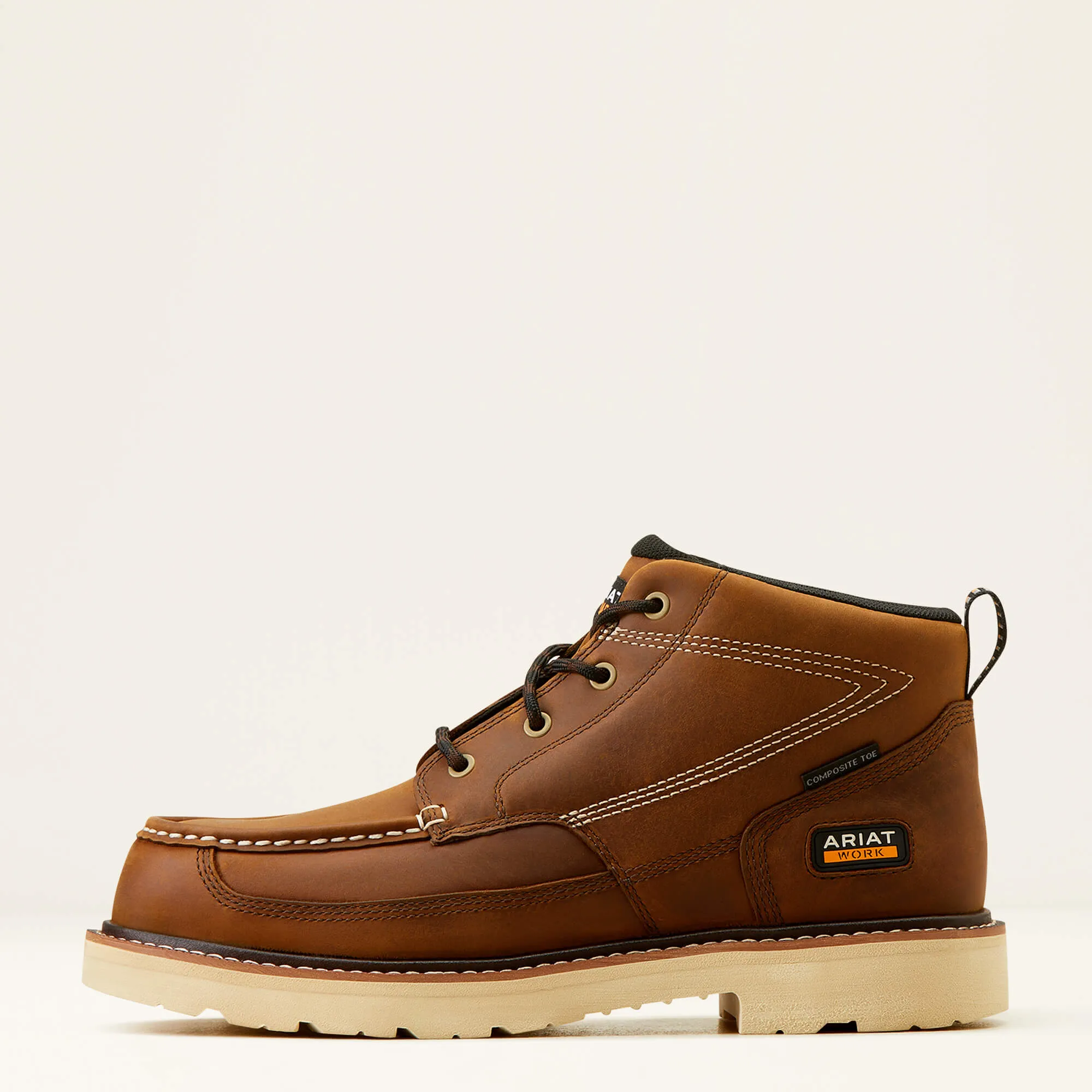 Ariat Men's Rebar Lift 5.5" Comp Toe Chukka Work Boot- Brown- 10050837