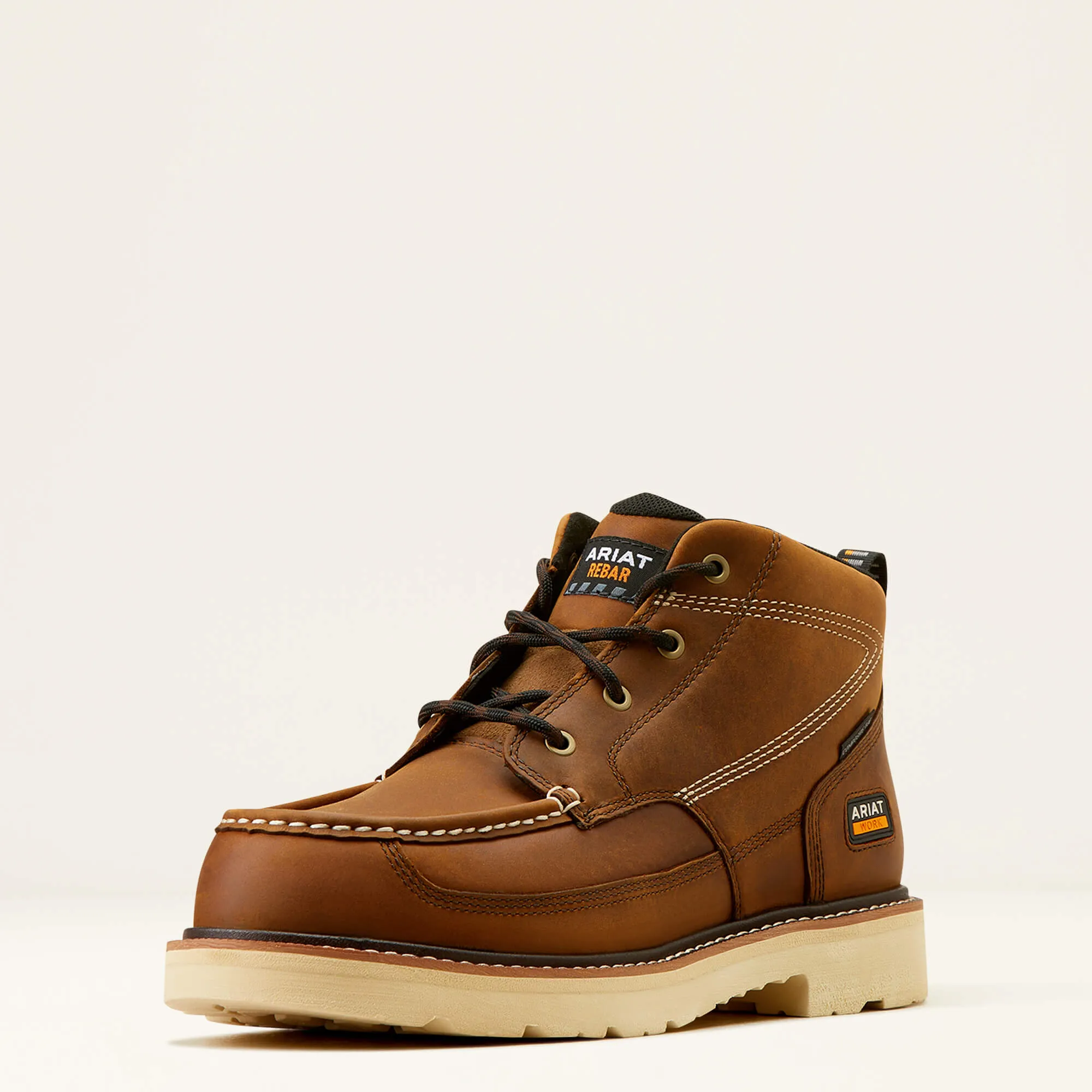 Ariat Men's Rebar Lift 5.5" Comp Toe Chukka Work Boot- Brown- 10050837