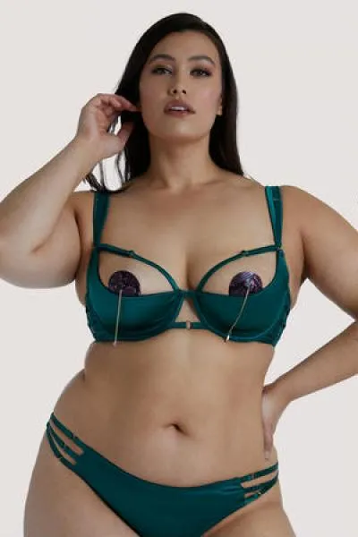 Ava 1/4 Cup Bra - Green -