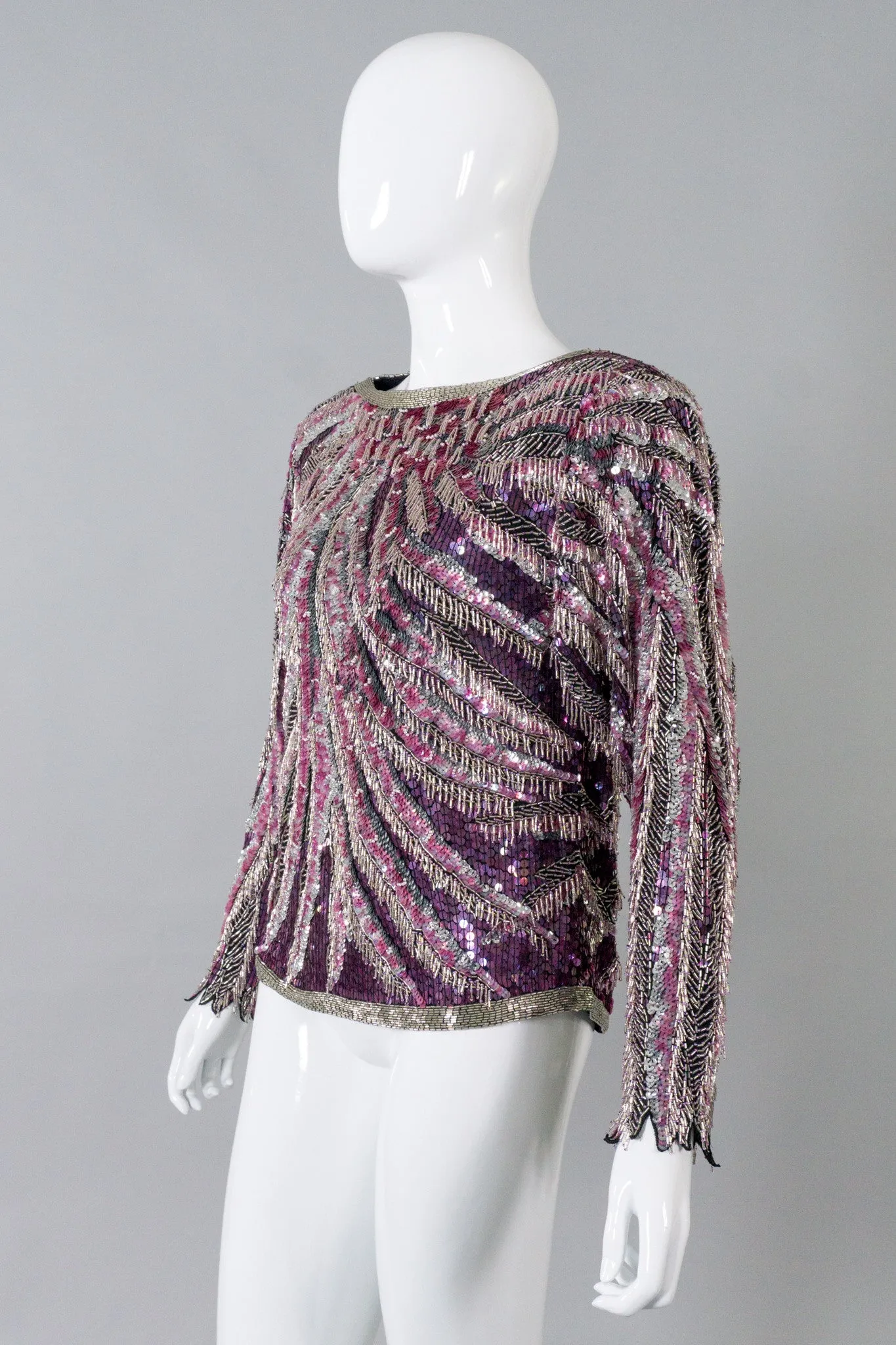 Beaded Pink Flamingo Top