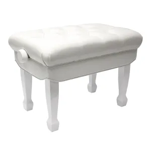 Beale BPB330 WH Deluxe Grand Piano Bench