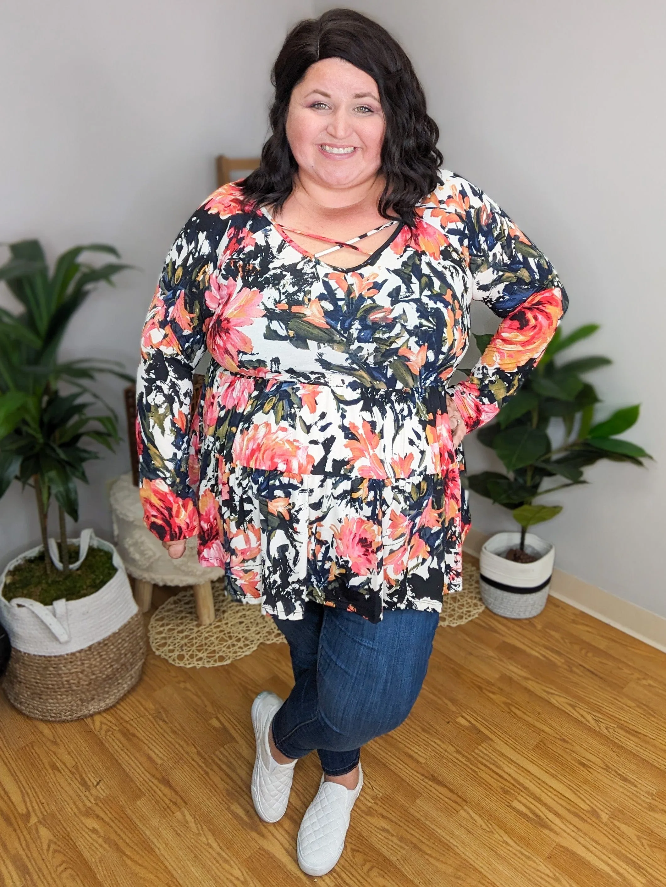 Bella Bold Floral Strappy Top (3 colors)