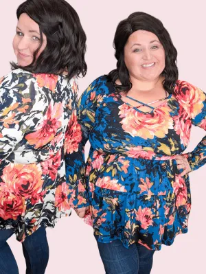 Bella Bold Floral Strappy Top (3 colors)