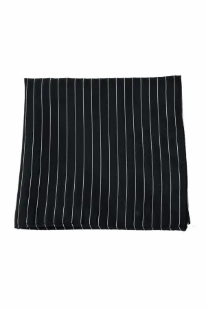 Black Newton Stripe Pocket Square