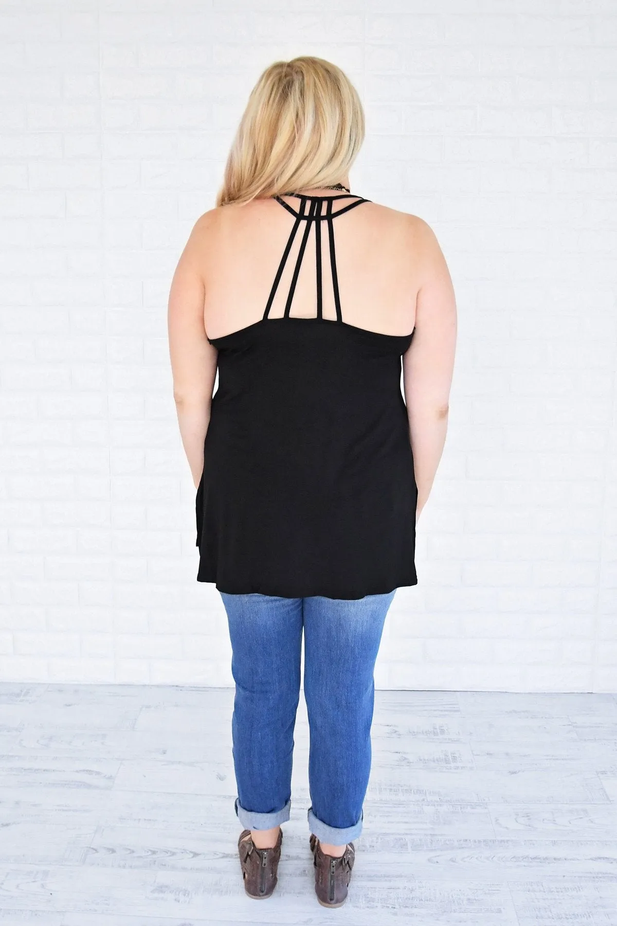 Black Strappy Tank Top