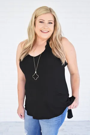 Black Strappy Tank Top