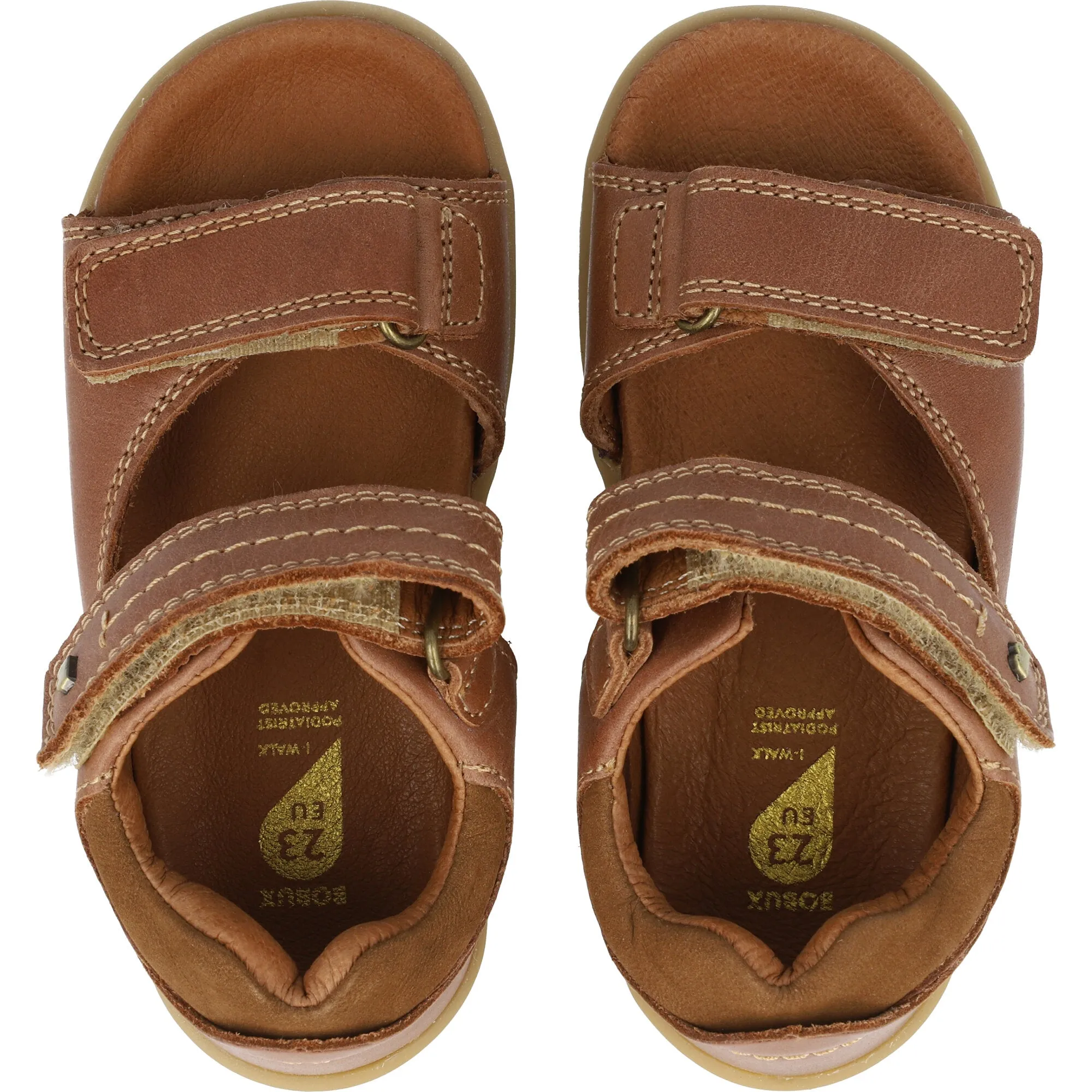 Bobux Driftwood Caramel Open-Toe Sandals