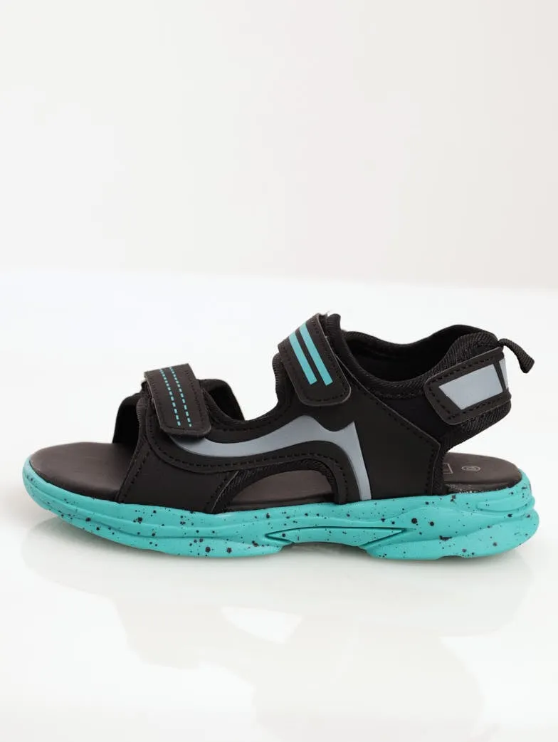 Boys Open-Toe Splatter Outsole Sandal - Black