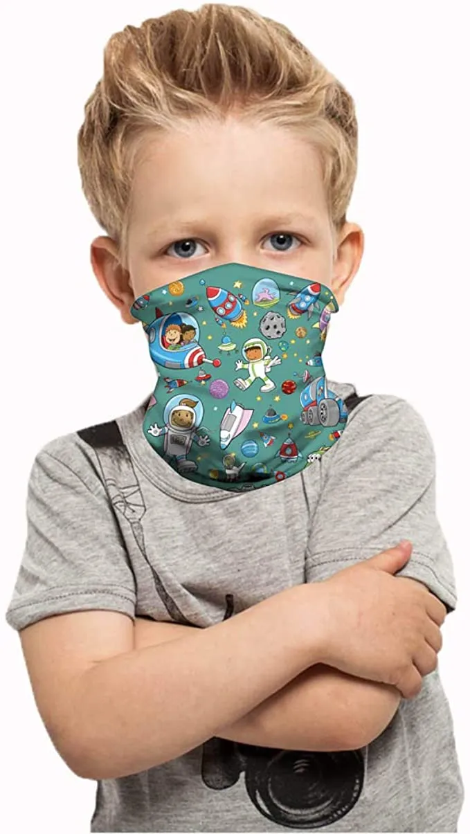 Brand new Multifunction Kids Face Mask Bandanas Adjustable Breathable Neck Gaiter for Boys Girls Age 4-12!