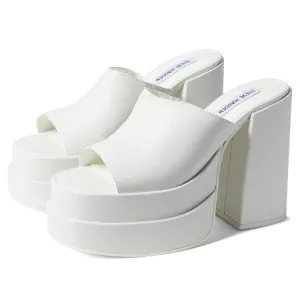 Cagey White Chunky Heels