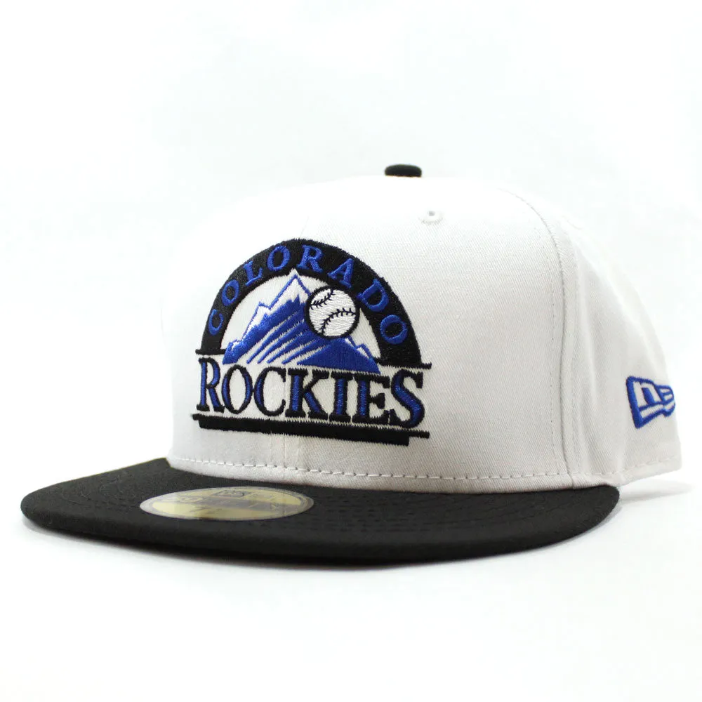 Colorado Rockies New Era 59Fifty Fitted Hat (White Black Blue)