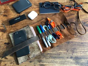 Cord Case / Leather Travel Cord Holder / Travel Cable Organizer / Cord organizer