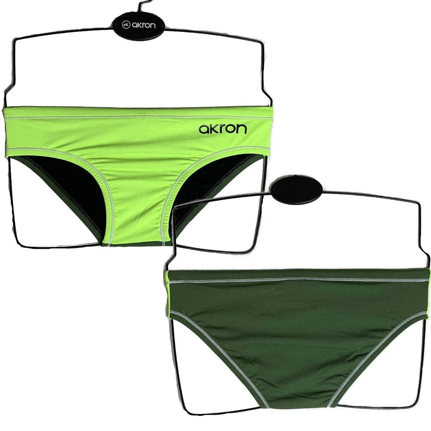 COSTUME AKRON ITALIA UOMO SLIP NUOTO PISCINA BICOLOR GIALLO VERDE