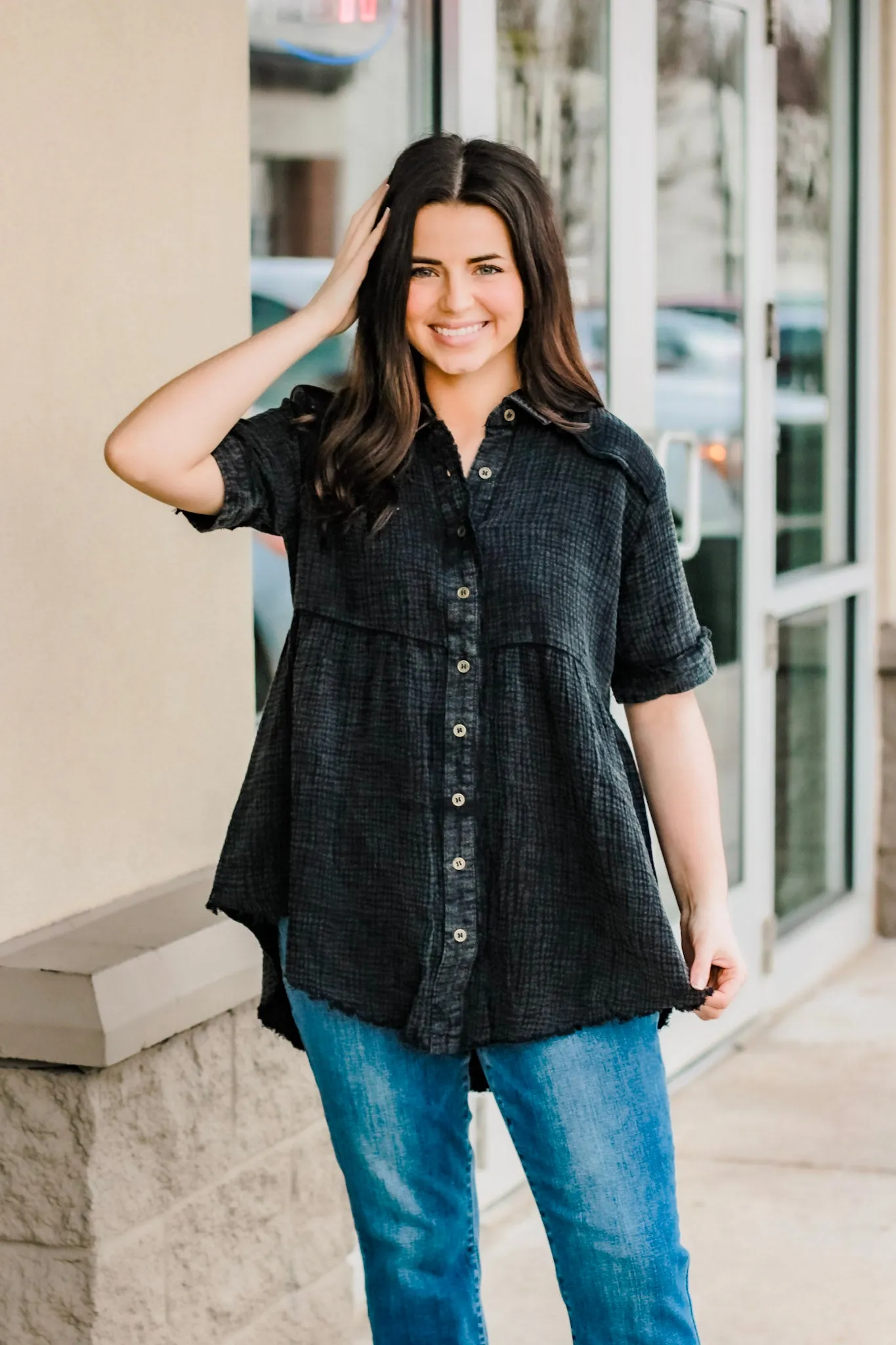 Drinks on Me Mineral Wash Top