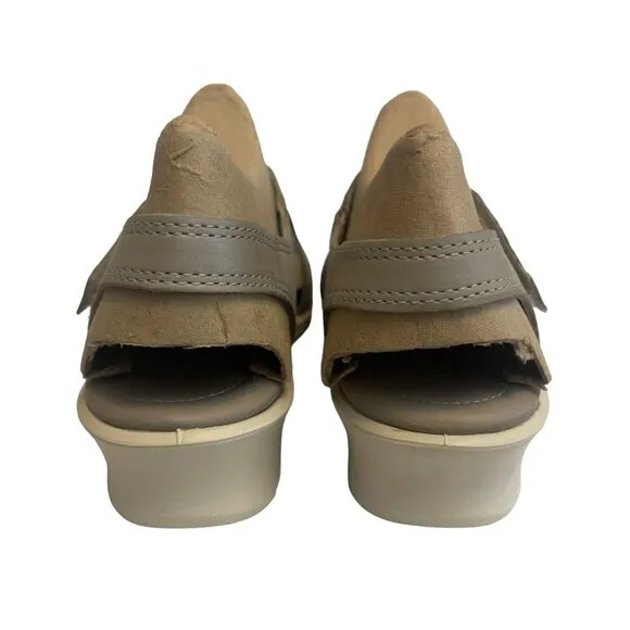Ecco Felicia Sandal Wm Size 41 (US 10-10.5) Gray Leather 216513 Gravel Moon Rock
