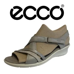 Ecco Felicia Sandal Wm Size 41 (US 10-10.5) Gray Leather 216513 Gravel Moon Rock