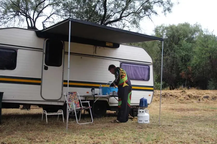 Eezi-Awn Caravan Bag Awning 3.5M Grey - Black Friday Sale