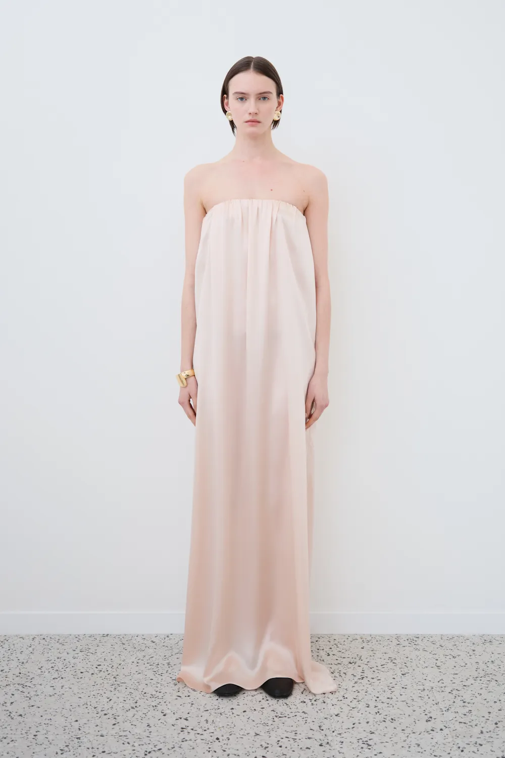 ERIN: OFF-THE-SHOULDER MAXI DRESS IN SILK | PRE-ORDER