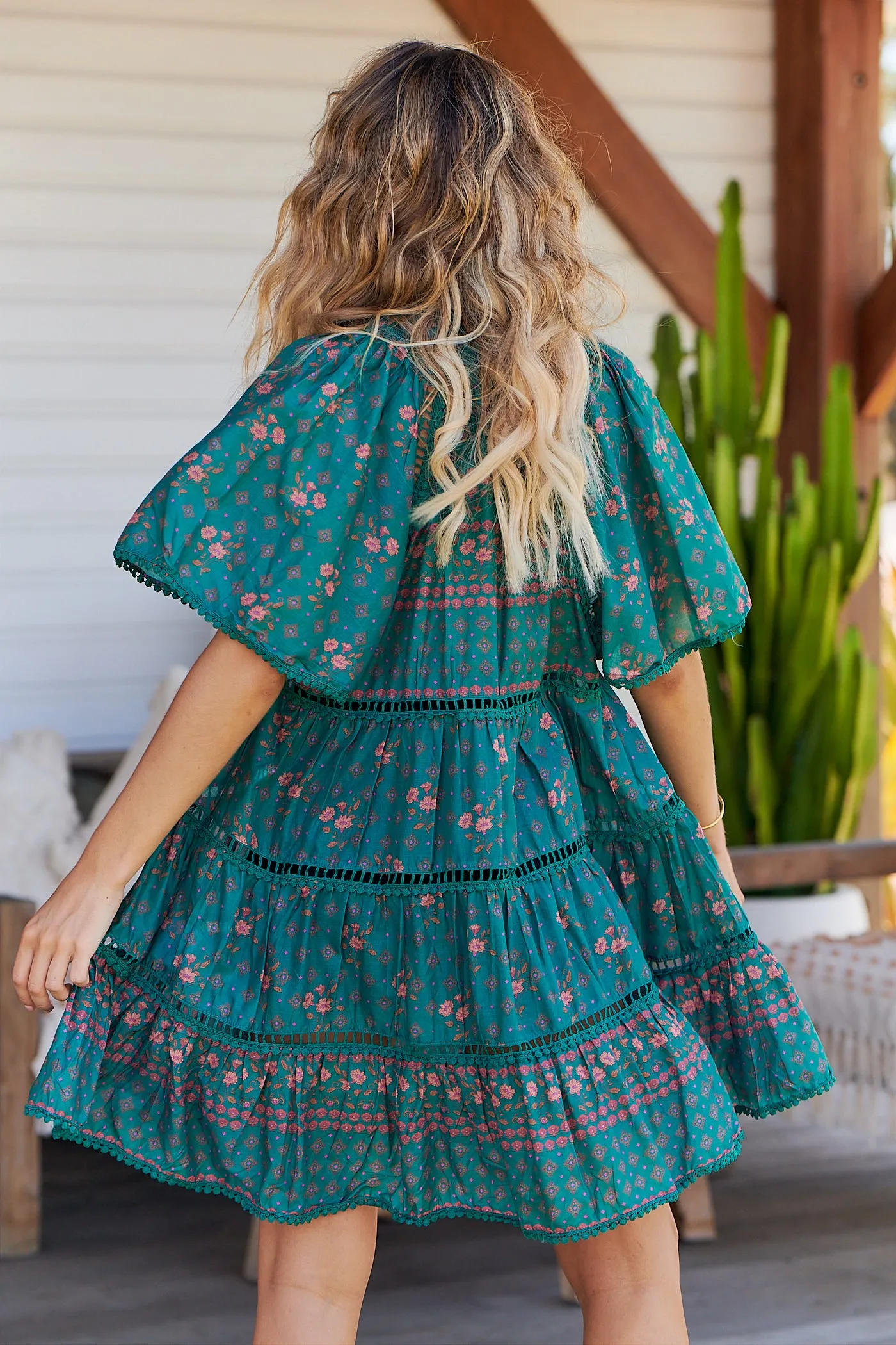 Evergreen Print Coco Mini Dress