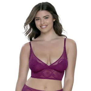 Finesse Stretchy Lace Cami Bralette - Black Lily -