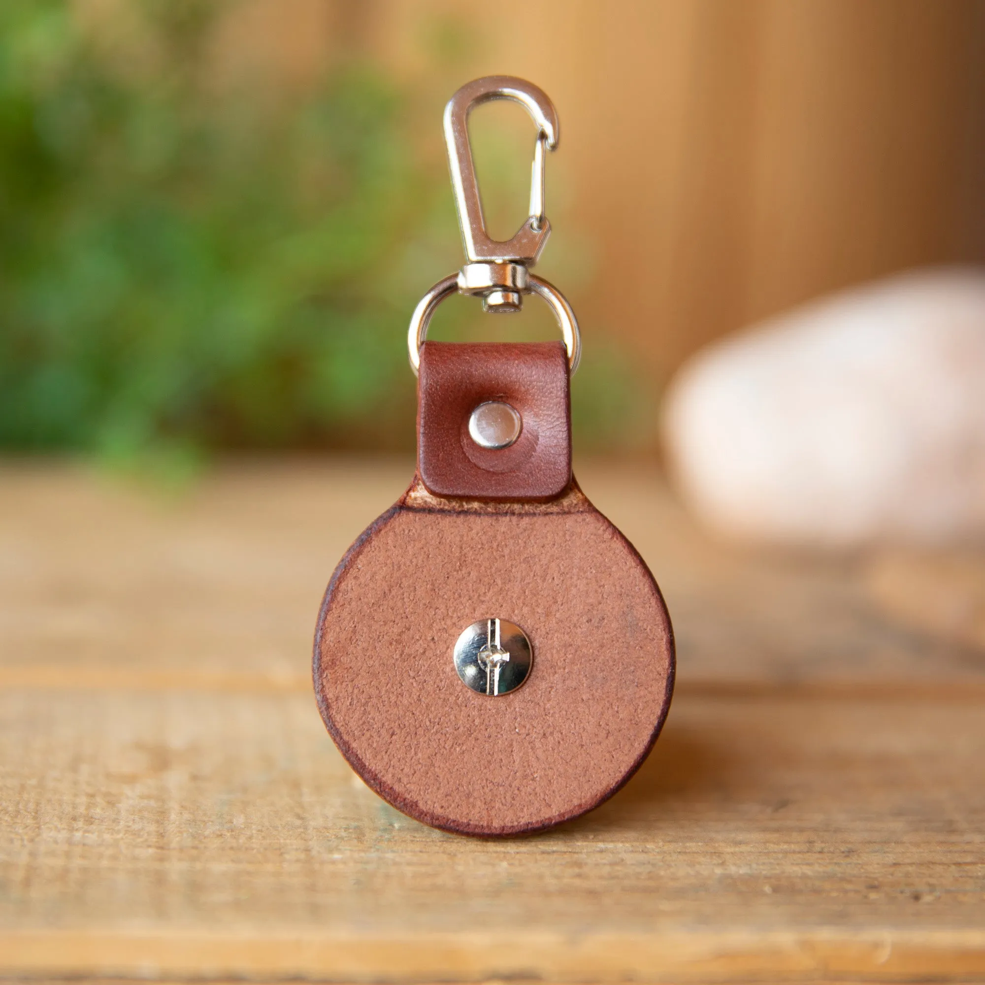 Floral Concho Leather Keyfob