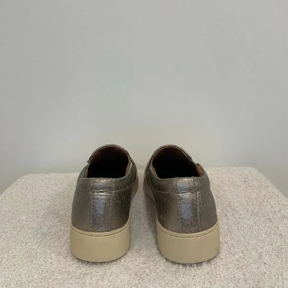 FRYE Ivy Scalloped Slip On Sneakers | Gold | Size 6M