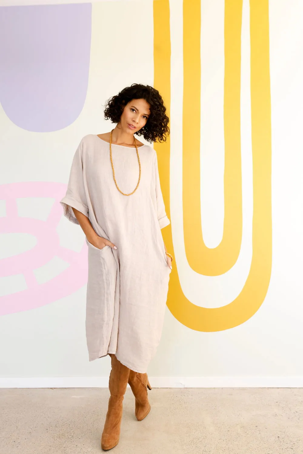 Gaella Linen Shift Dress
