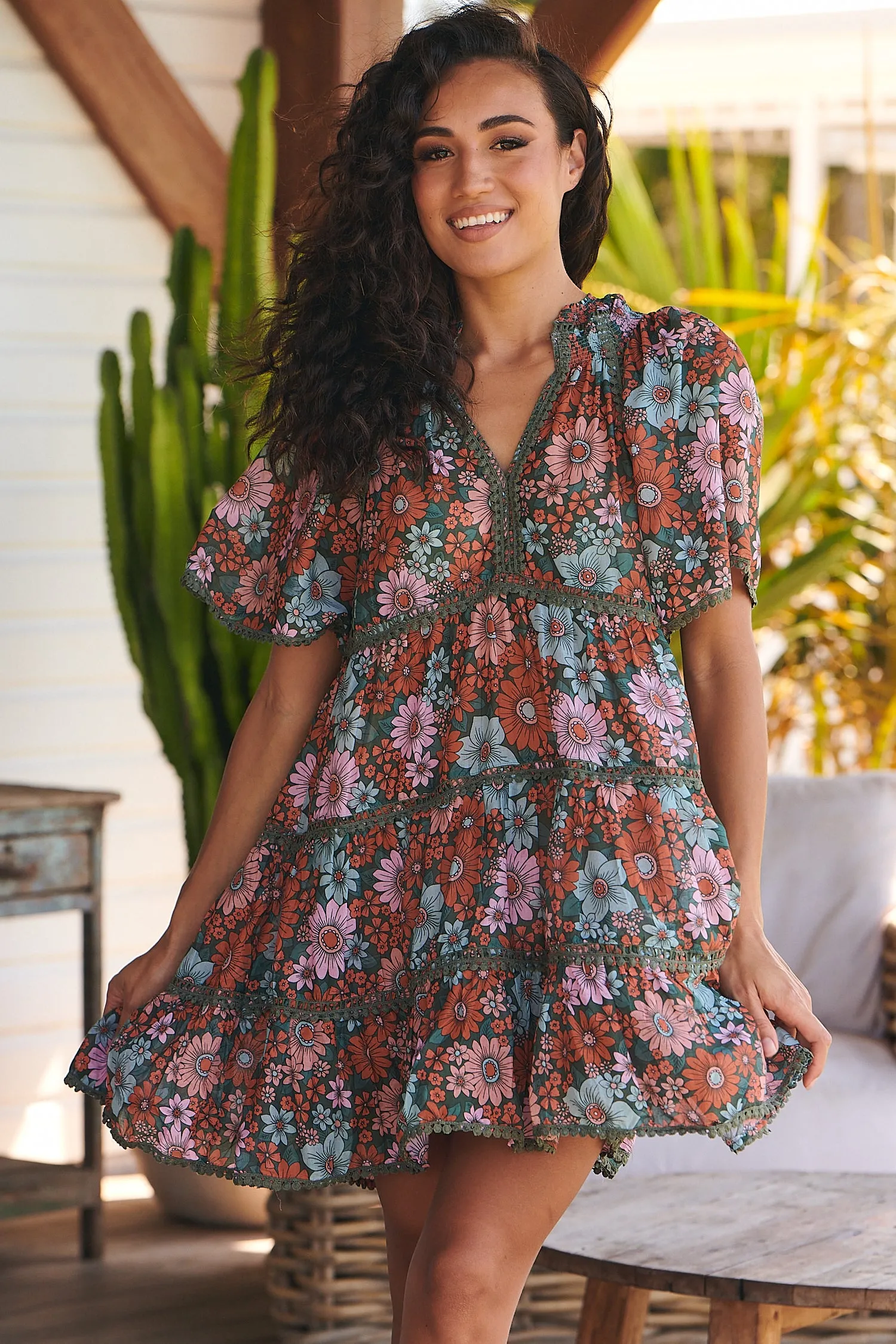 Garden of Dreams Print Coco Mini Dress